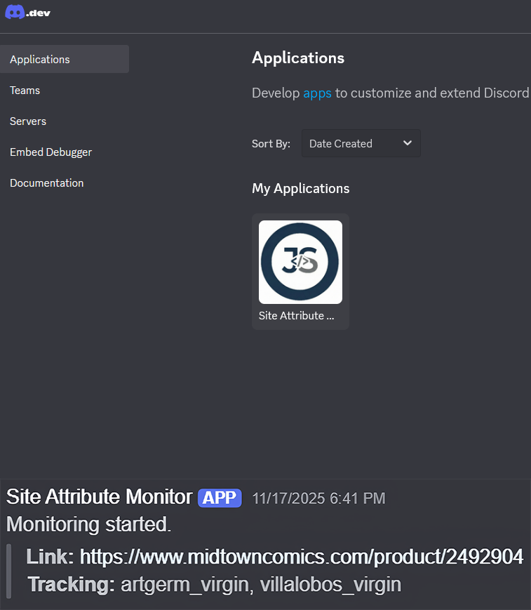Async Discord Monitor