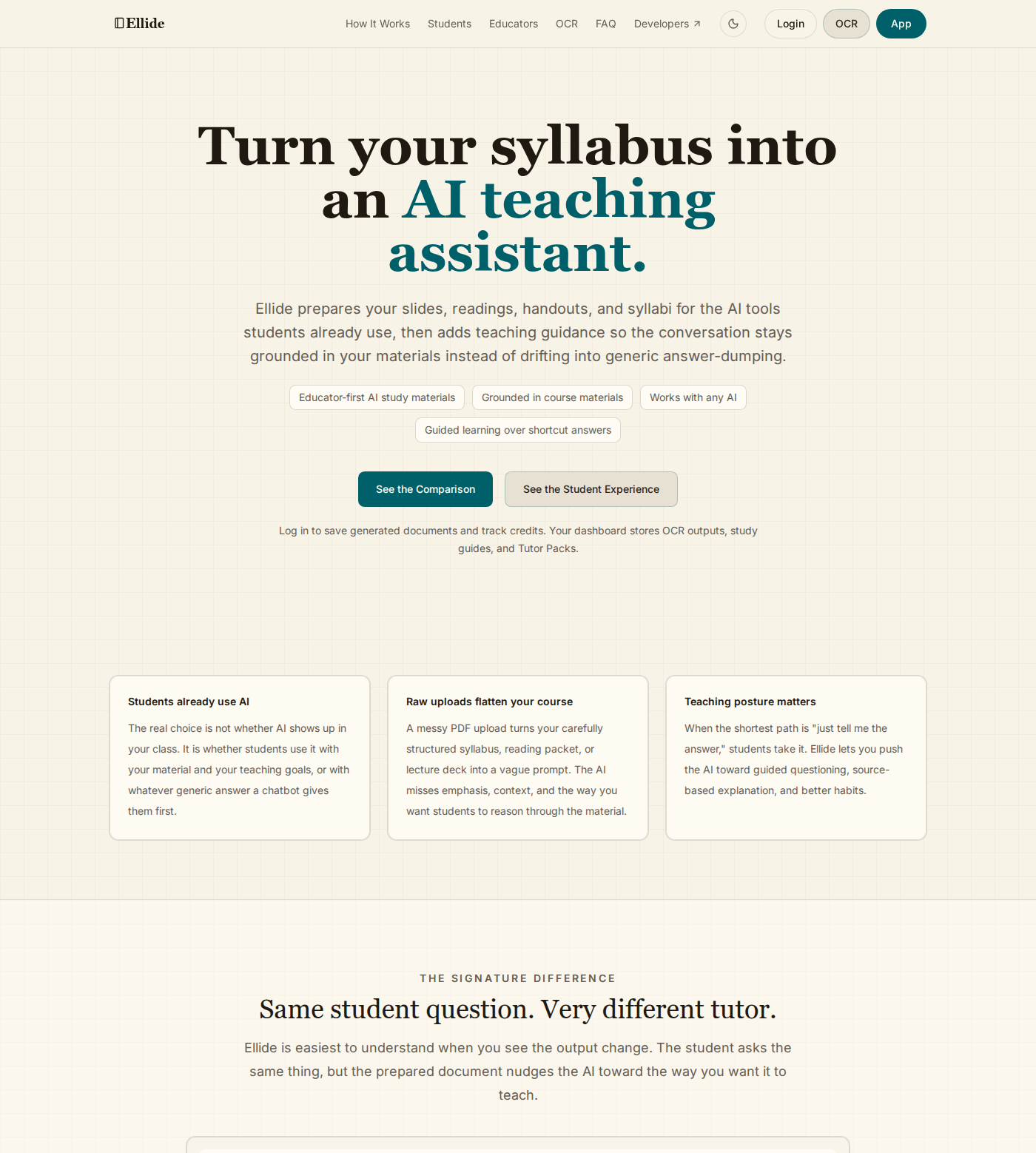 Ellide - AI Study Materials for Educators