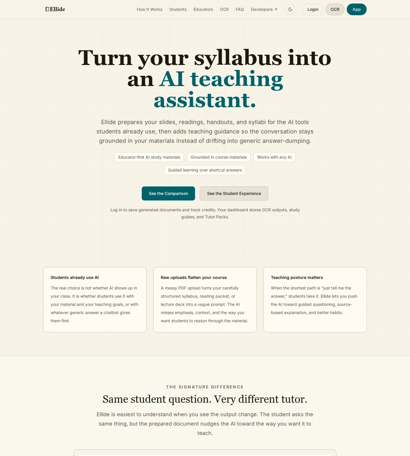 Ellide - AI Study Materials for Educators