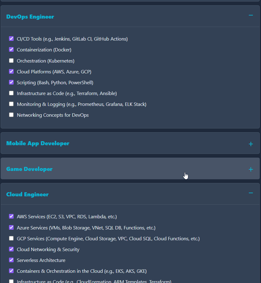 Computer Science Student Career Skill Explorer